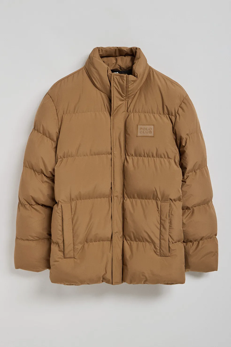 Chaqueta color camel Slope acolchada con detalles Polo Club