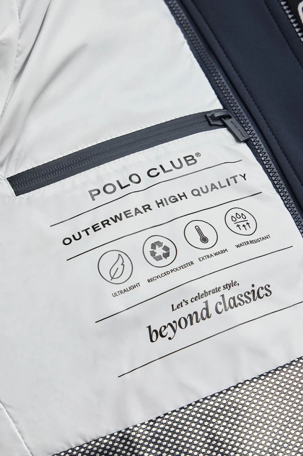 Chaqueta Comet azul marino con logo Polo Club