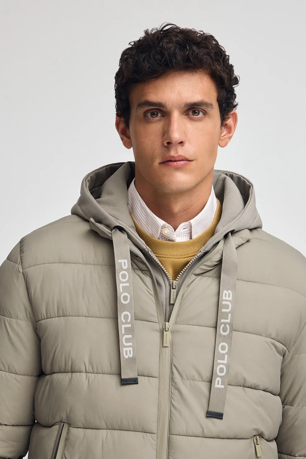 Chaqueta Comet color piedra con logo Polo Club