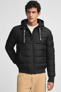 Chaqueta Comet negra con logo Polo Club