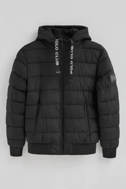 Chaqueta Comet negra con logo Polo Club