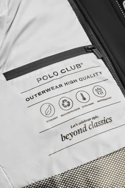 Chaqueta Comet negra con logo Polo Club