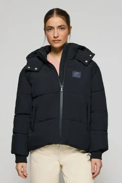 Chaqueta corta Artic azul de capucha fija y detalles Polo Club