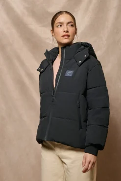 Chaqueta corta Artic azul de capucha fija y detalles Polo Club