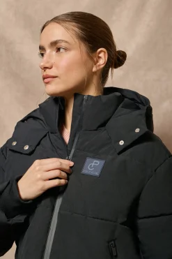 Chaqueta corta Artic azul de capucha fija y detalles Polo Club