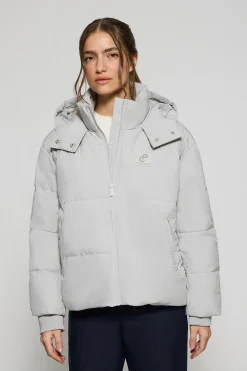 Chaqueta corta Artic gris de capucha fija y detalles Polo Club