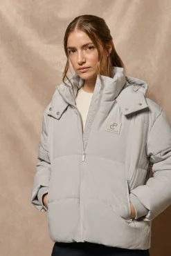 Chaqueta corta Artic gris de capucha fija y detalles Polo Club