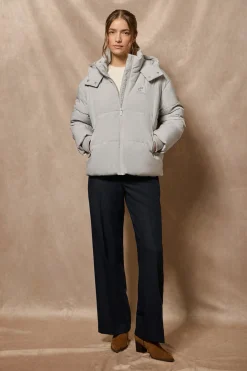 Chaqueta corta Artic gris de capucha fija y detalles Polo Club