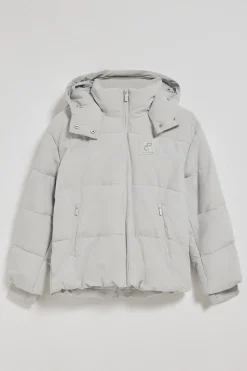 Chaqueta corta Artic gris de capucha fija y detalles Polo Club