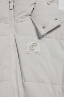 Chaqueta corta Artic gris de capucha fija y detalles Polo Club