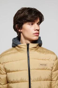 Chaqueta Dolomite acolchada color camel con parche Polo Club