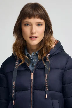 Chaqueta Ingrid azul marino con logo Polo Club