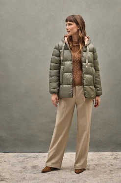 Chaqueta Ingrid verde militar con logo Polo Club