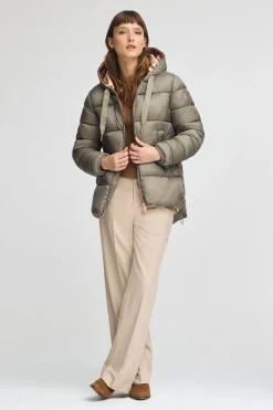 Chaqueta Ingrid verde militar con logo Polo Club