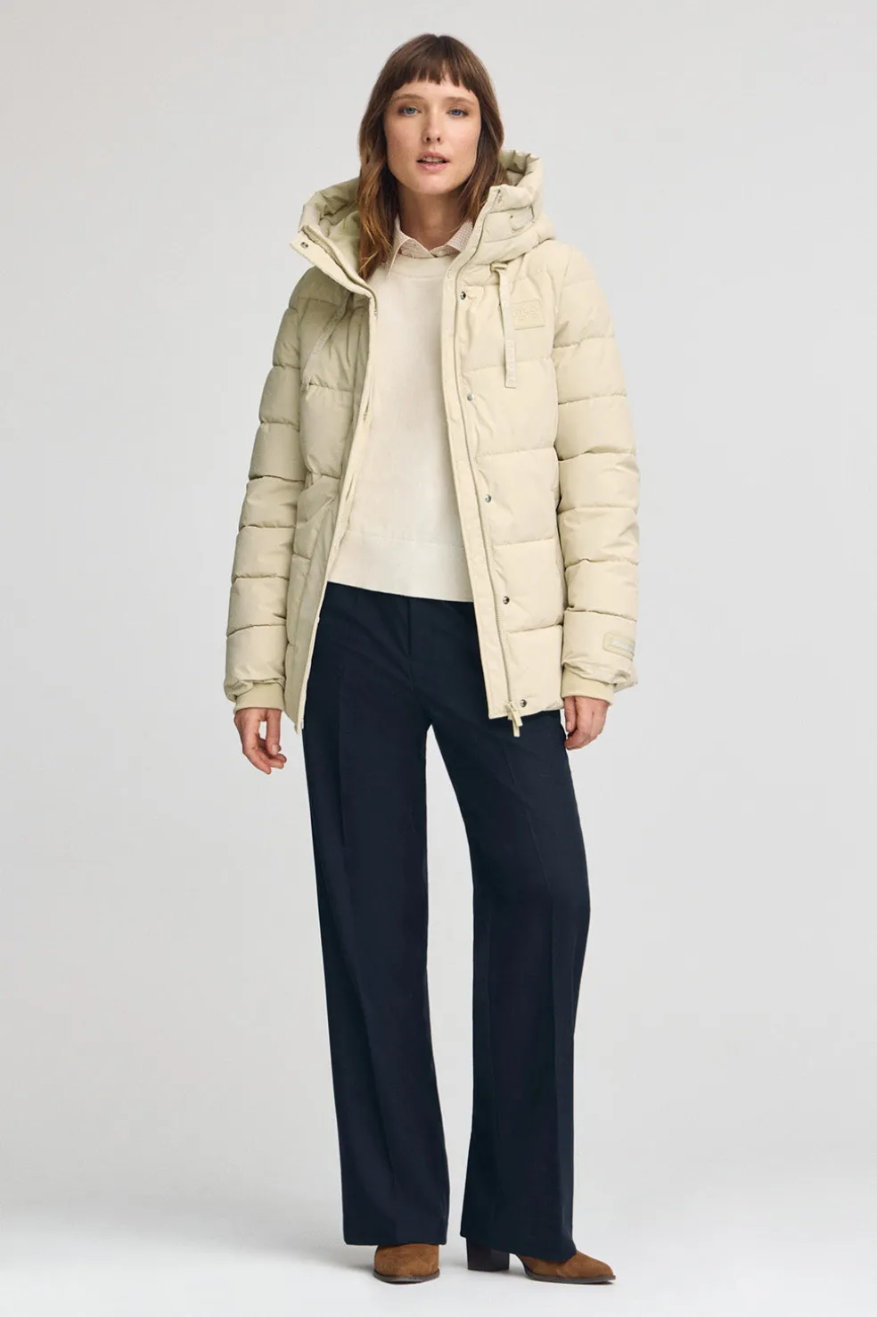 Chaqueta Iris color crudo con logo Polo Club