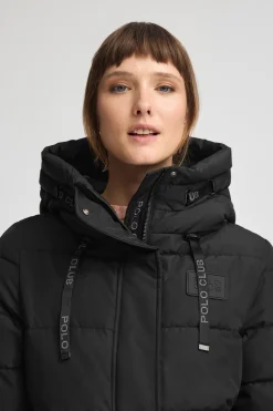 Chaqueta Iris negra con logo Polo Club
