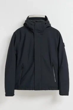 Chaqueta Mackey Jacket azul marino de capucha fija y detalles Polo Club