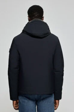 Chaqueta Mackey Jacket azul marino de capucha fija y detalles Polo Club