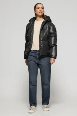 Chaqueta negra corta acolchada Sidney con detalles Polo Club
