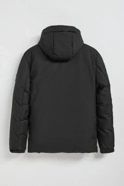 Chaqueta negra Gstaad de capucha fija y detalles Polo Club