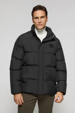 Chaqueta negra Slope acolchada con detalles Polo Club