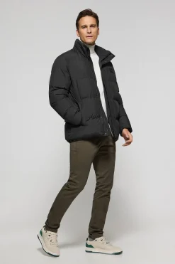 Chaqueta negra Slope acolchada con detalles Polo Club