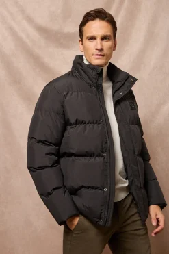 Chaqueta negra Slope acolchada con detalles Polo Club