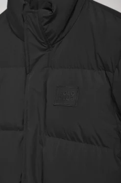 Chaqueta negra Slope acolchada con detalles Polo Club