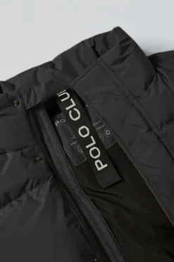 Chaqueta negra Slope acolchada con detalles Polo Club