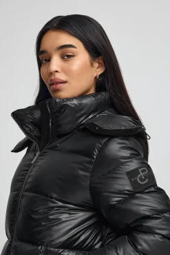Chaqueta Olena negra con logo Polo Club