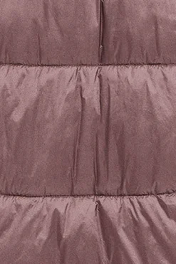 Chaqueta rosa taupe larga y acolchada Rose de capucha fija y detalles Polo Club