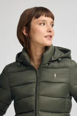 Chaqueta Salima Embroidery verde bosque con logo Rigby Go