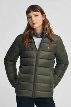 Chaqueta Salma Embroidery verde bosque con logo Rigby Go