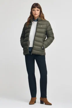 Chaqueta Salma Embroidery verde bosque con logo Rigby Go