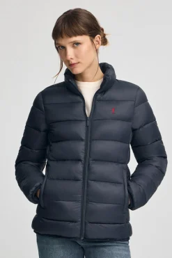 Chaqueta Salma Embroidery azul marino con logo Rigby Go