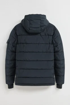 Chaqueta St Moritz azul marino acolchada de capucha fija y detalles Polo Club