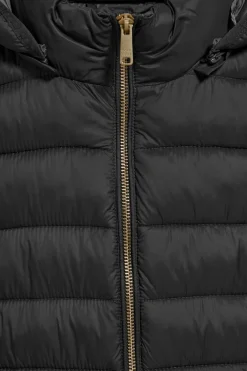 Chaqueta ultralight negra Corey de capucha extraíble y bordado PC