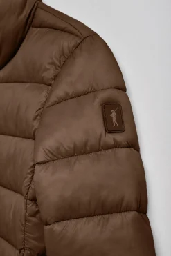Chaqueta ultralight Susanne marrón con parche Rigby Go