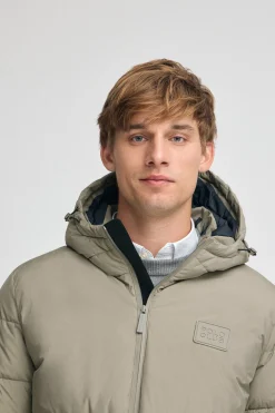 Chaqueta Val Thorens color piedra con logo Polo Club