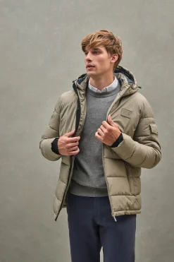 Chaqueta Val Thorens color piedra con logo Polo Club
