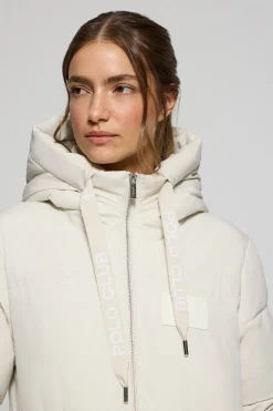 Chaquetón beige Buenos aires de capucha fija y detalles Polo Club