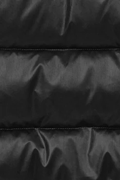 Chaquetón negro efecto brillo Snow de capucha fija y detalles Polo Club