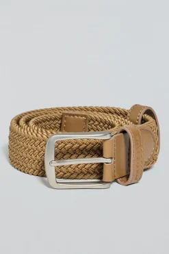 Cinturón Baal camel trenzado con detalles Polo Club