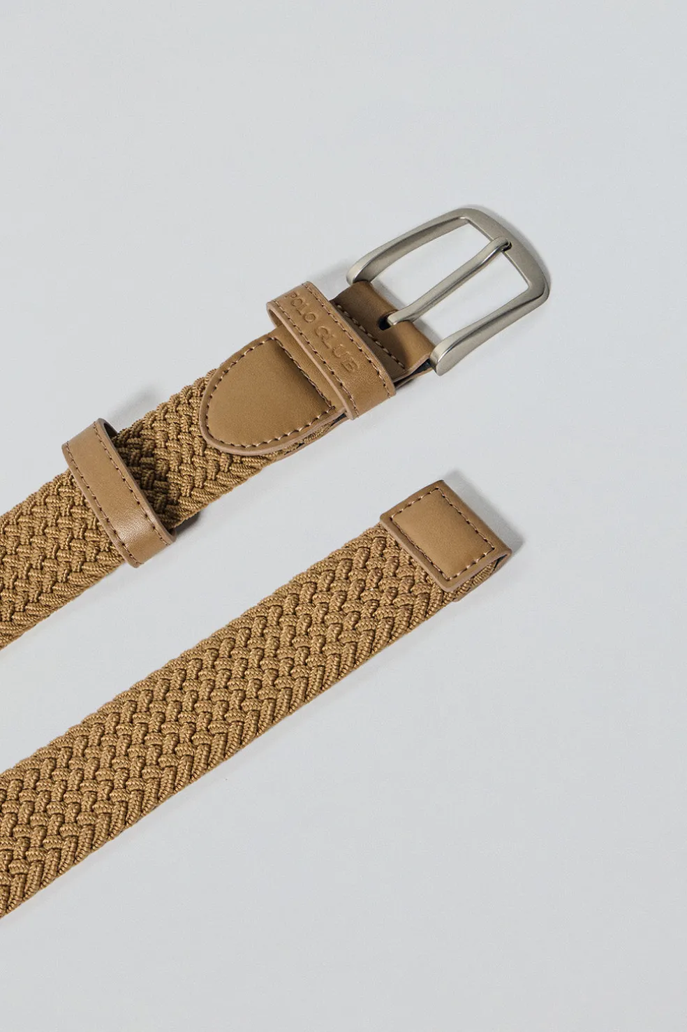 Cinturón Baal camel trenzado con detalles Polo Club
