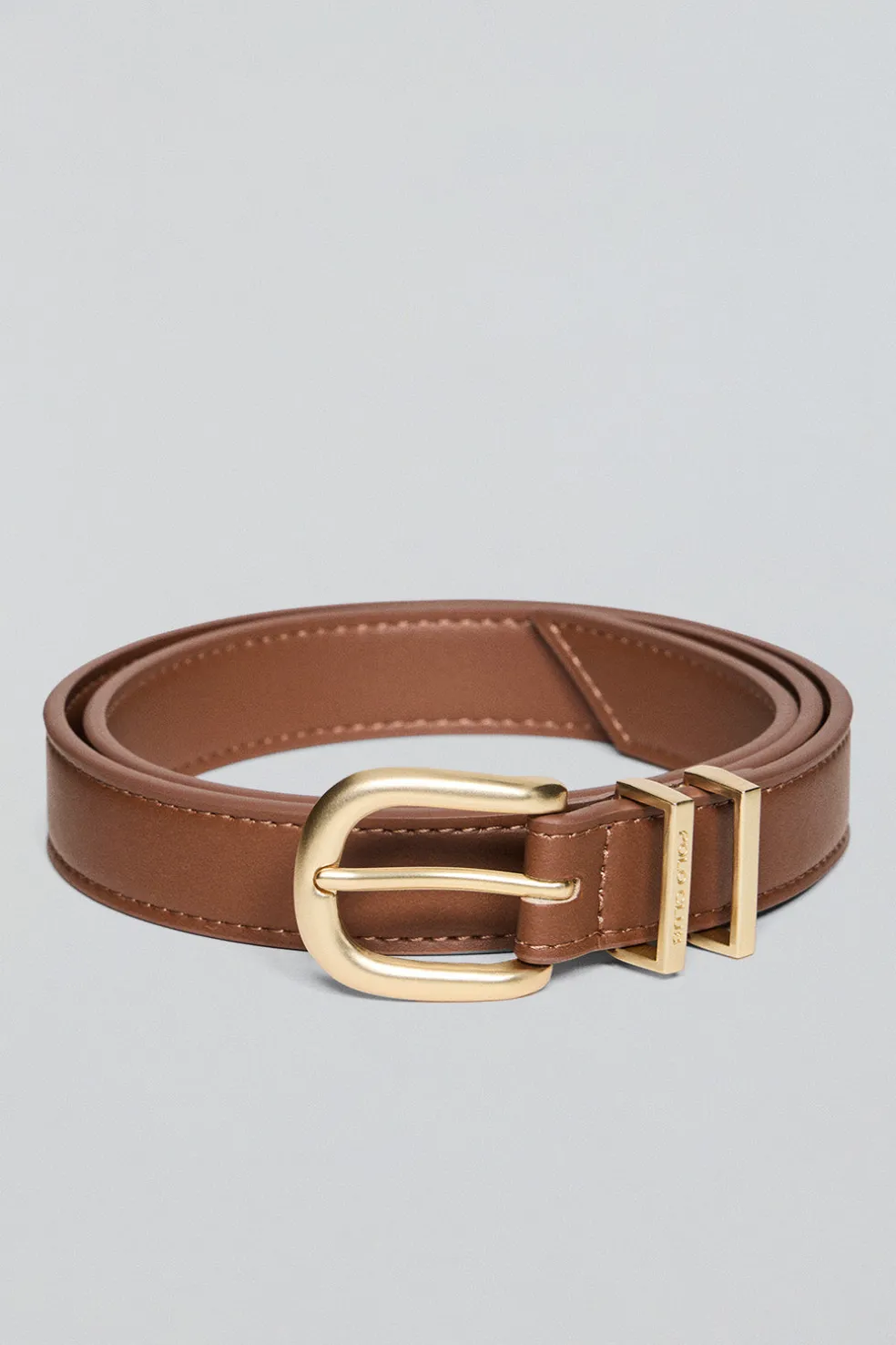 Cinturón Blossom camel con grabado Polo Club