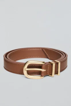 Cinturón Blossom camel con grabado Polo Club