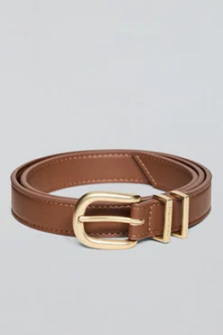 Cinturón Blossom camel con grabado Polo Club