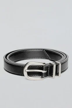 Cinturón Blossom negro con grabado Polo Club