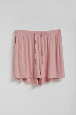 Conjunto de shorts y camiseta de pijama rosa con detalles Polo Club