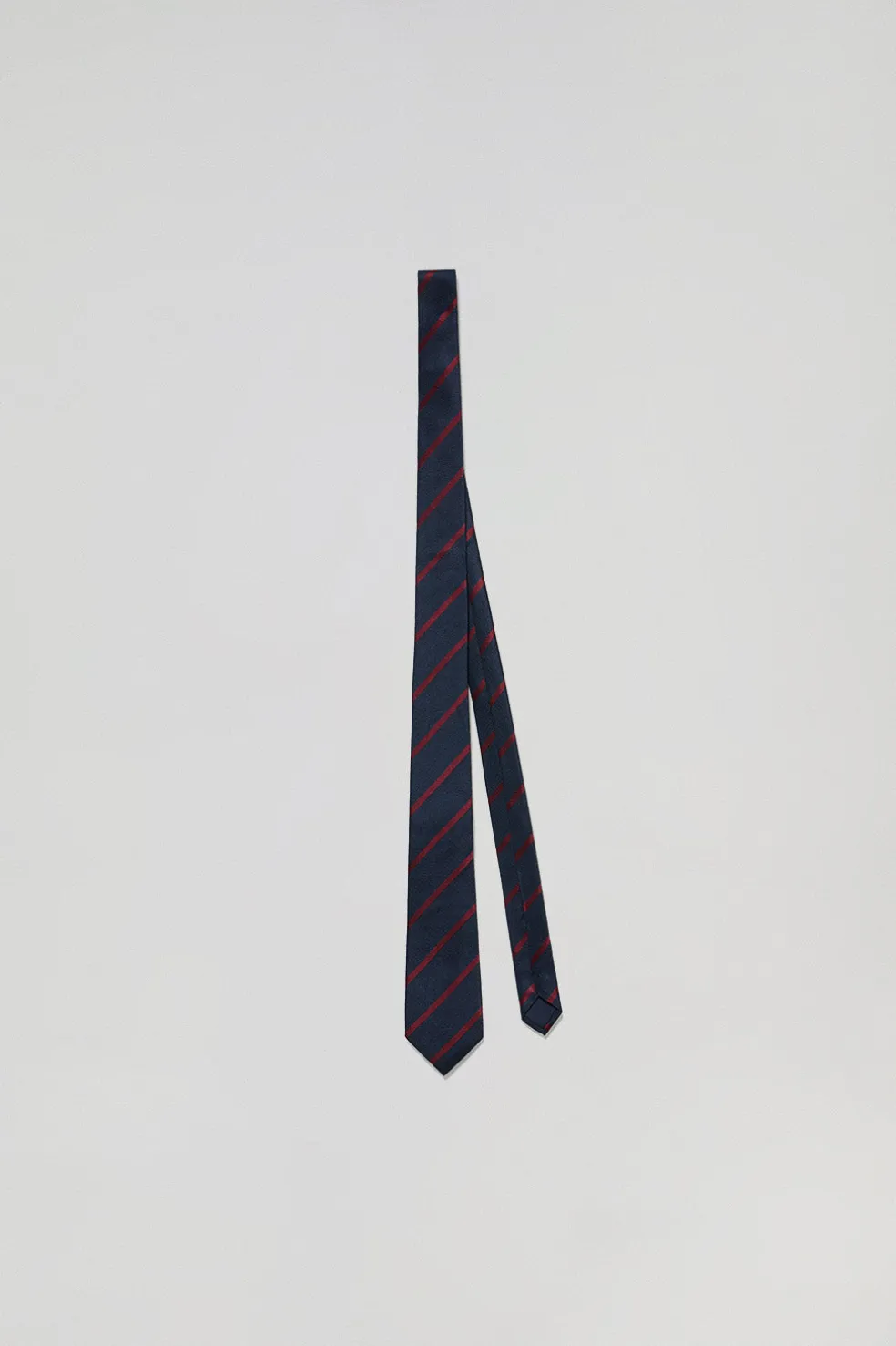 Corbata de seda diseño a rayas con logotipo Polo Club